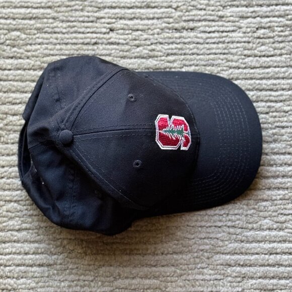 Stanford Baseball Hat O/S Black Red Port & Company University Cap Stitched Tree - Picture 3 of 7